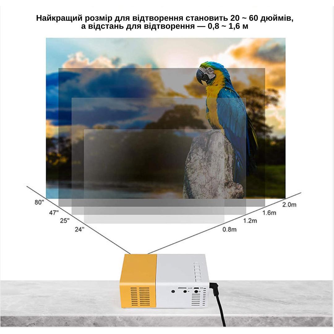 Проектор XON E-Tech SmartView CY200 320x240P 600Lm Білий (XVAA0302BW 1691) - фото 10 Проектор XON E-Tech SmartView CY200 320x240P 600Lm Білий (XVAA0302BW 1691) - фото 10