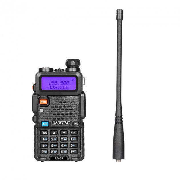 Комплект фулхаус рация Baofeng UV-5R 8W/бат BL5-3800/тангента/кабель для зарядки/кабель для программирования PL2303+ (008503) - фото 5