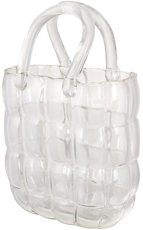 Ваза для квітів зі скла Дамська Сумочка 18х9х28 см