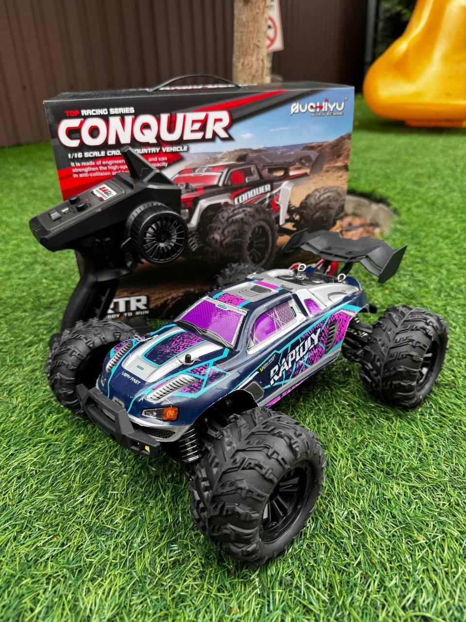 Машинка позашляховик на радіокеруванні CONQUER 4Х4 50 км/год Purple (5oz-akq-4sy) - фото 5