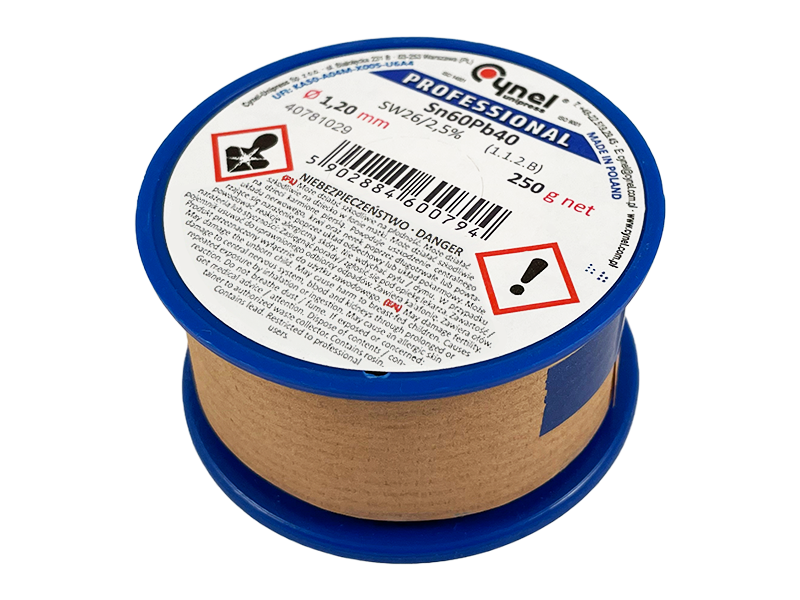 Припой оловянно-свинцовый Cynel Sn60Pb40-SW26 1,2 мм 250 г (8126)