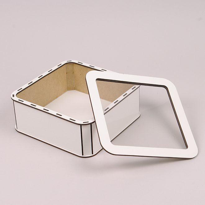 Коробка подарочная Flora квадратная с прозрачной крышкой Белый (33059) - фото 2 Коробка подарочная Flora квадратная с прозрачной крышкой Белый (33059) - фото 2