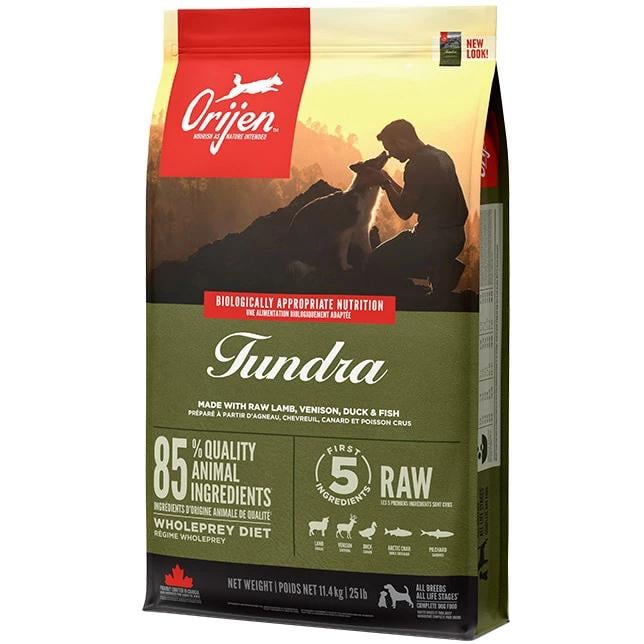 Корм сухий Orijen Tundra Dog для собак усіх порід та вікових груп з ягнятим/олениною/качкою та рибою 11,4 кг (o18512)