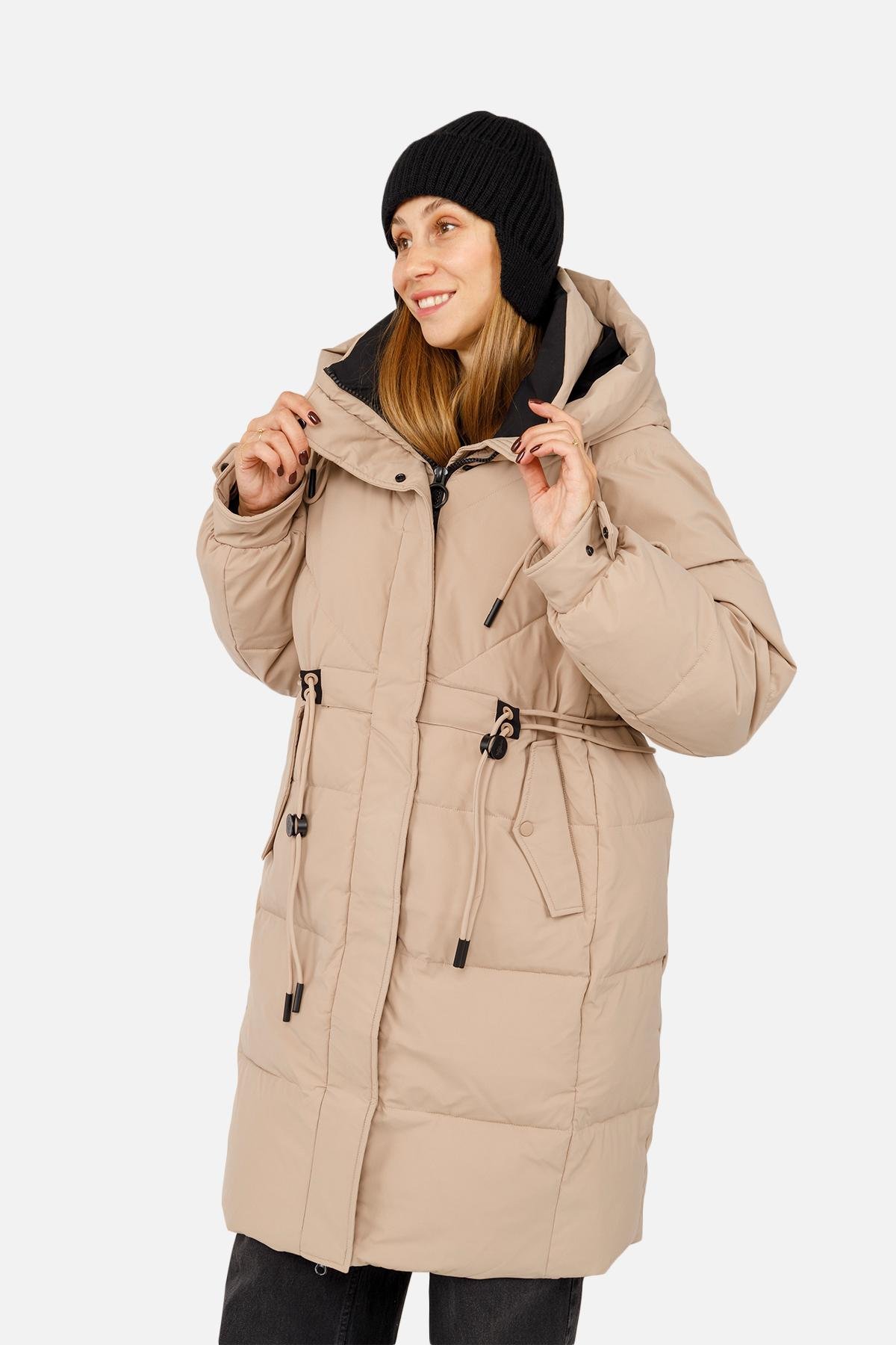Куртка женская ЦБ-00256272 р. 44 Бежевый (28422182) - фото 3 Куртка женская ЦБ-00256272 р. 44 Бежевый (28422182) - фото 3
