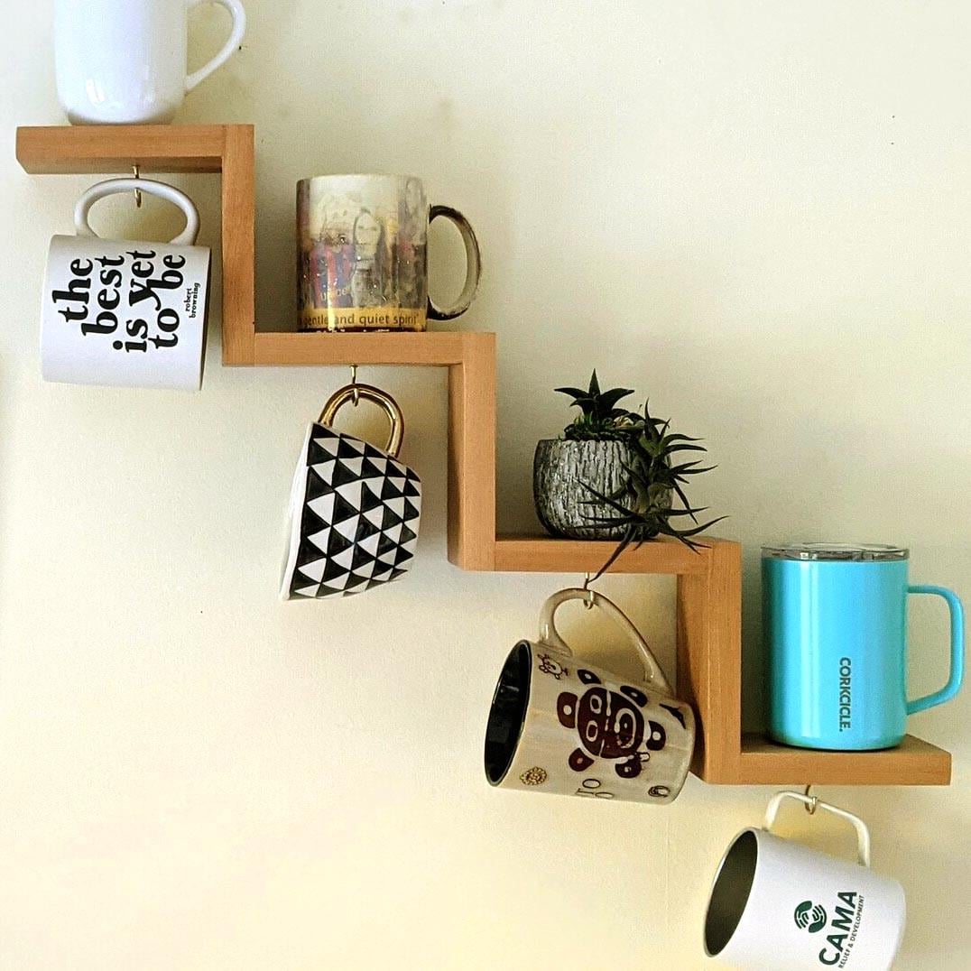 Полка для кружек из дерева Лерани Сиена (СДК-003305)