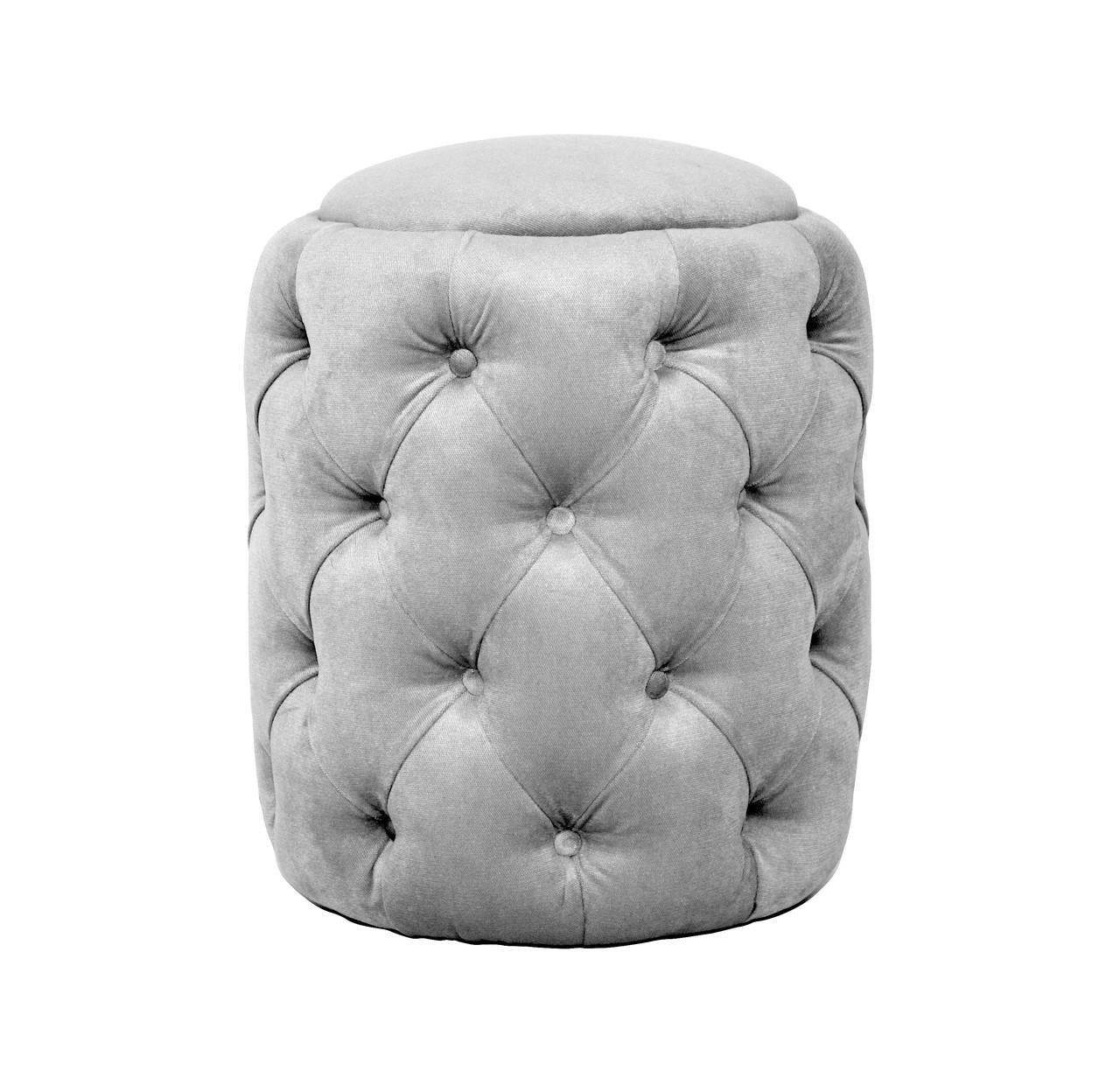 Пуф MeBelle Bosko велюр 40x40x50 см Белый (0159)