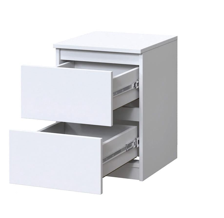 Тумбочка приліжкова Майстер Форм 2 шухляди 400х376х511 мм Білий (20373) - фото 2