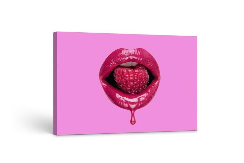 Картина на холсте KIL Art Малиновые губы 122x81 см (207)