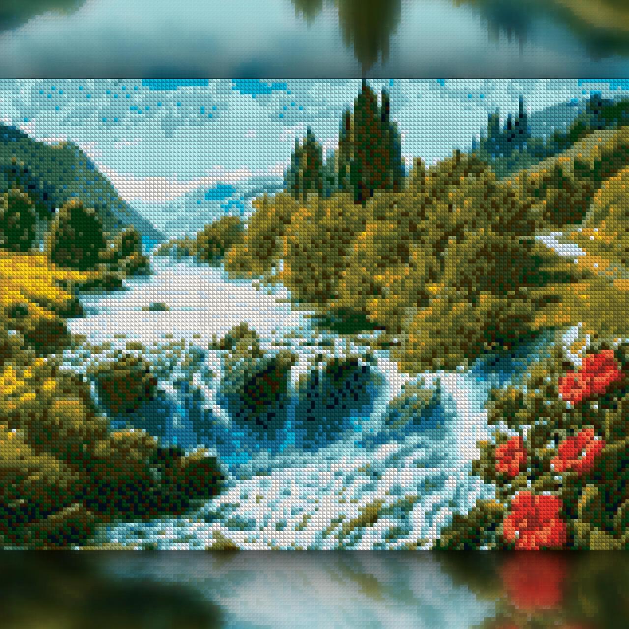Алмазная мозаика The Wortex Diamonds Шумные пороги 50x60 см (TWD30042XL)