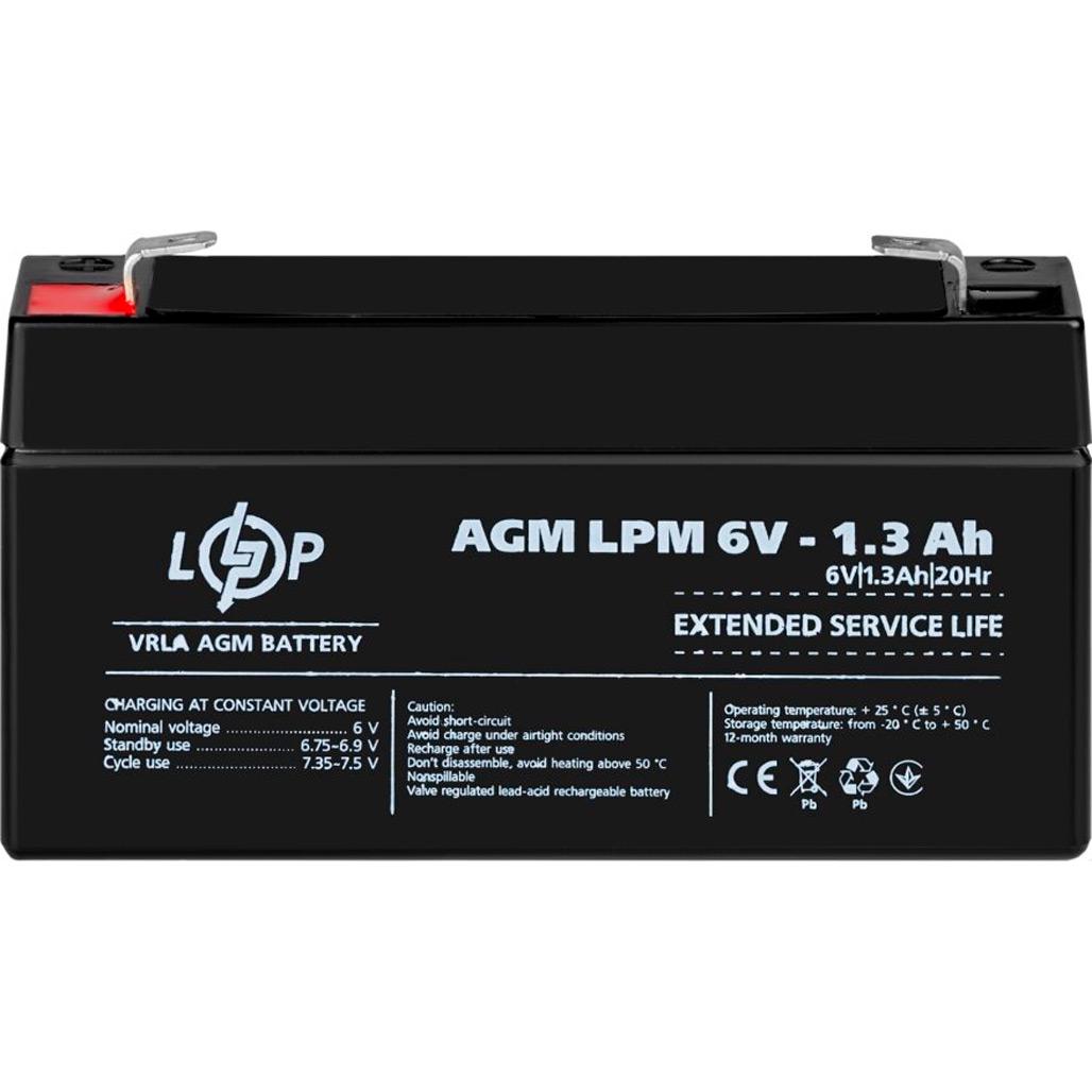 Аккумулятор для ИБП LogicPower AGM LPM 6V/1,3 Ah (4157) - фото 3