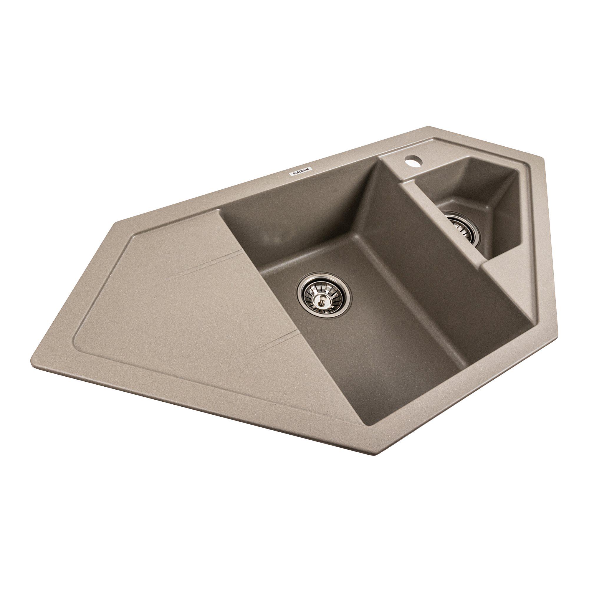 Мийка гранітна для кухні Platinum 9950 PANDORA матова Титан - фото 2 Мийка гранітна для кухні Platinum 9950 PANDORA матова Титан - фото 2