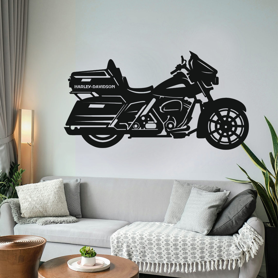 Картина-панно на стену в стиле лофт деревянное Decart Мотоцикл pro 2 из натурального дерева