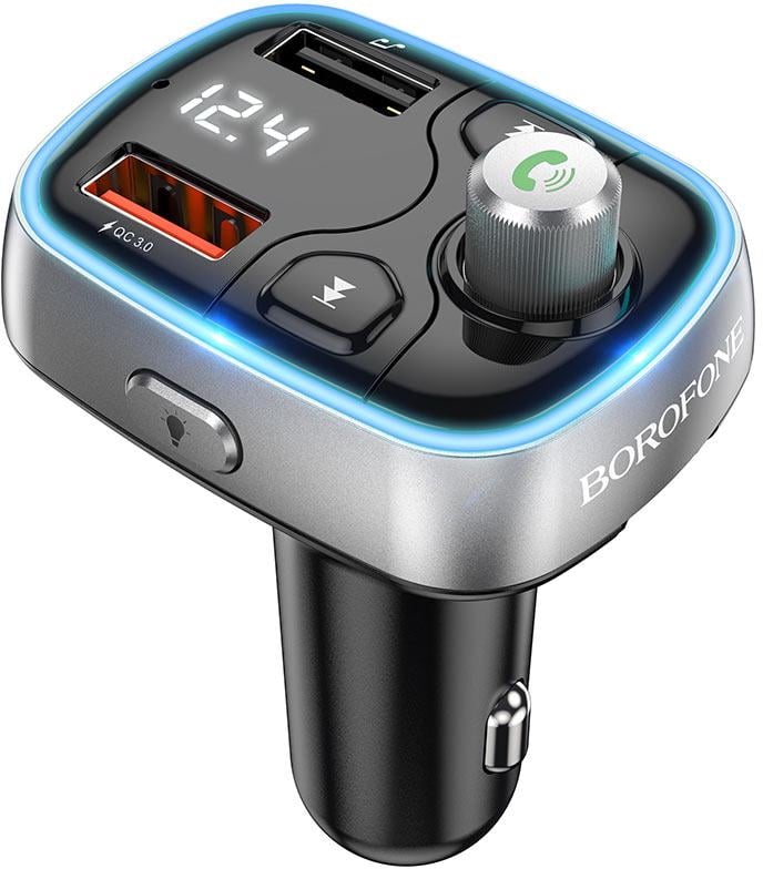 Модулятор FM автомобільний Borofone BC32 QC3.0 QC3.0 2USB 2,4A (26403) Модулятор FM автомобільний Borofone BC32 QC3.0 QC3.0 2USB 2,4A (26403)