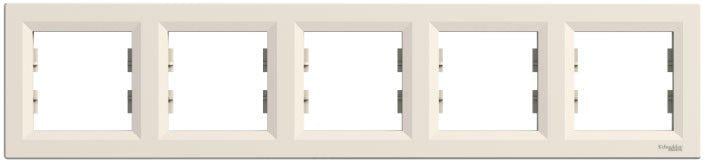 Рамка Schneider Electric EPH5800523 Asfora 5 постов пластик Кремовый (11485798)
