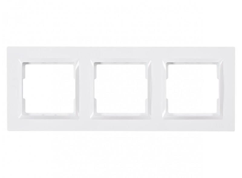 Рамка тримісна горизонтальна Luxel JAZZ 9023 Білий (00000038439)
