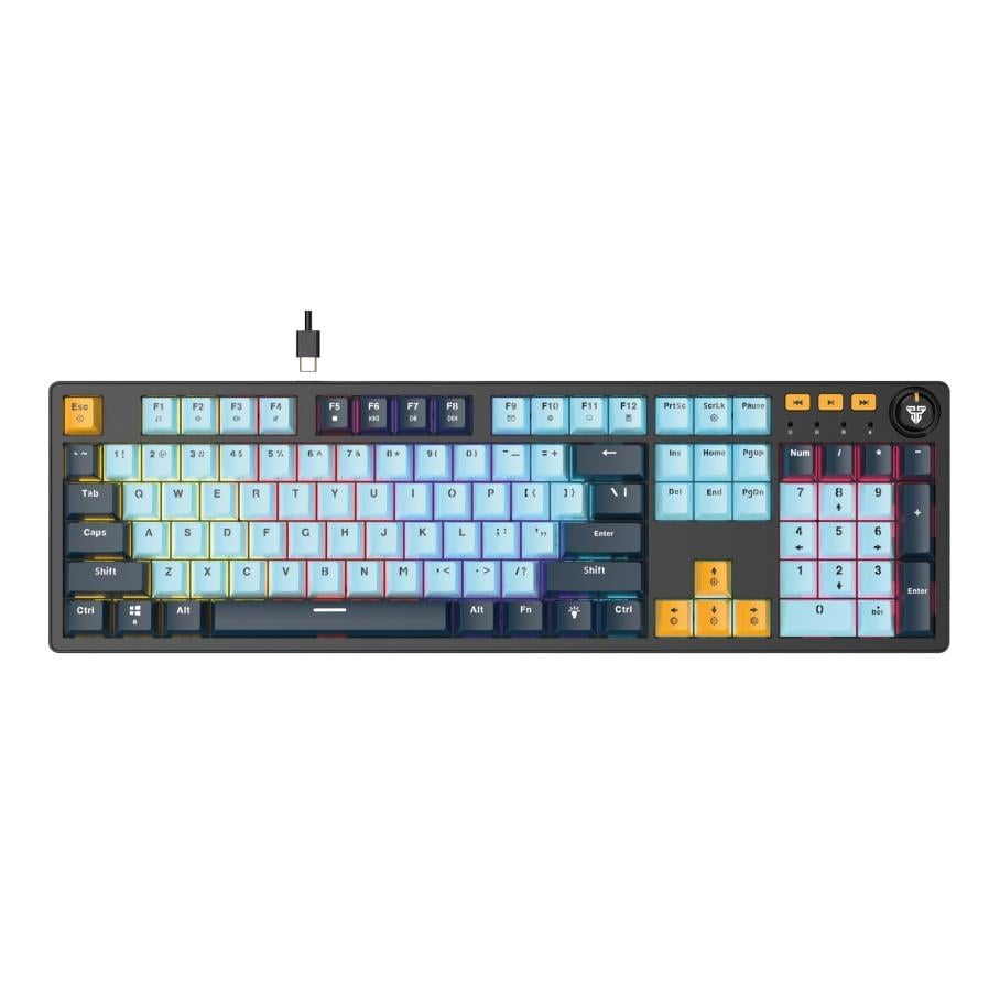 Клавиатура игровая механическая Fantech ATOM107S MK893S MIZU Red Switch Hot-Swap RGB 17 режимов 108 клавиш USB-C Blue (34880378)