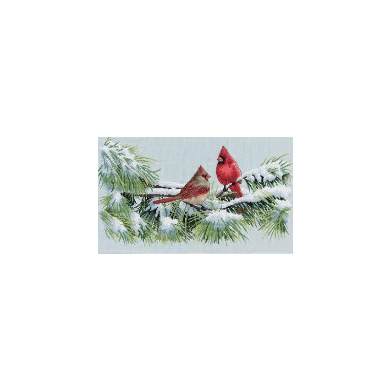 Набор для вышивания крестиком Dimensions 35178 Winter Cardinals (114)