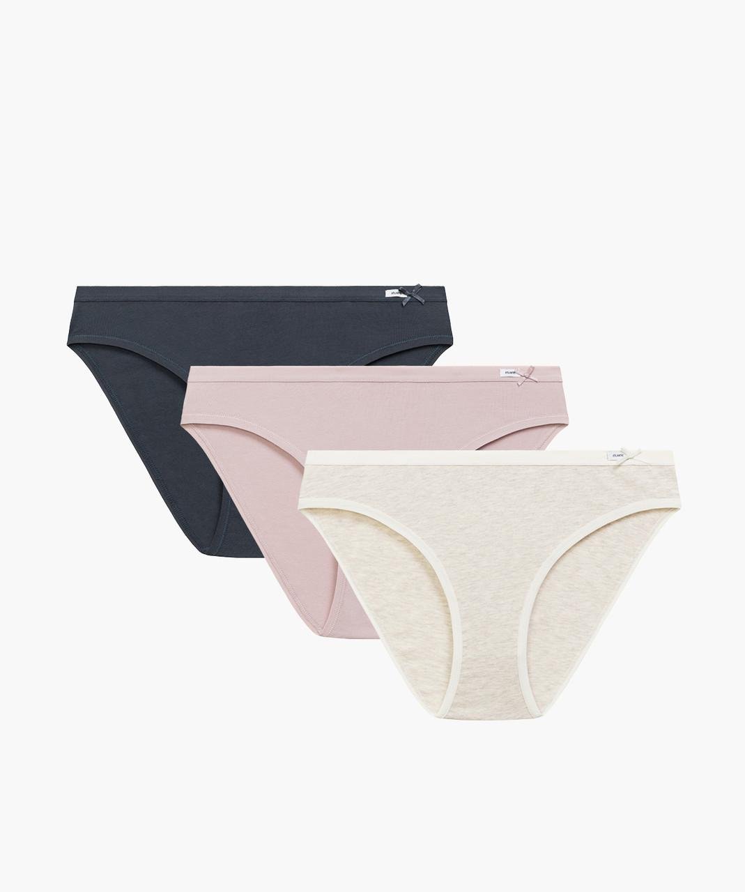 Набор трусов-бикини женских Atlantic 3CLP-002 со средней посадкой XL Графитовый/Розовый/Бежевый (2836701929)