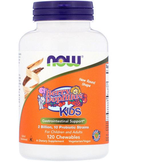 Пробіотик NOW Foods Berry Dophilus Kids 2 Billion 120 Chewables (NF2949)