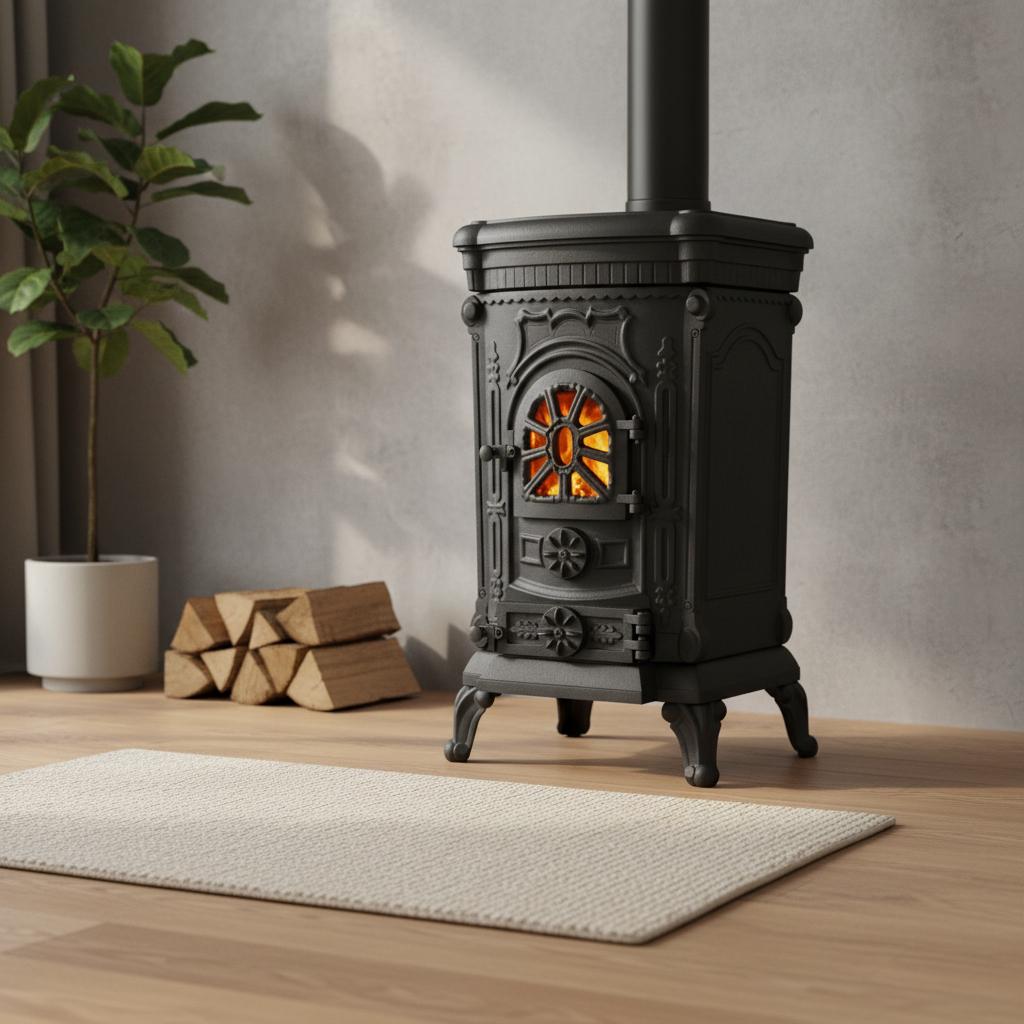 Печь-камин Koza Ingrid Ambra 9 кВт до 100 м² Черный (G1009 (7) Печь-камин Koza Ingrid Ambra 9 кВт до 100 м² Черный (G1009 (7)