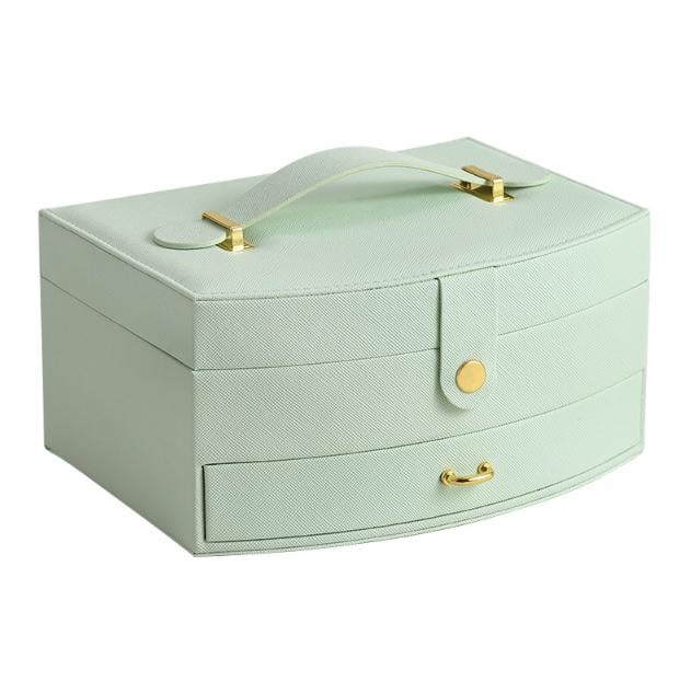 Шкатулка для украшений с зеркалом 20,5х15,5х10 см Зеленый (ШДД-23-2) - фото 7 Шкатулка для украшений с зеркалом 20,5х15,5х10 см Зеленый (ШДД-23-2) - фото 7