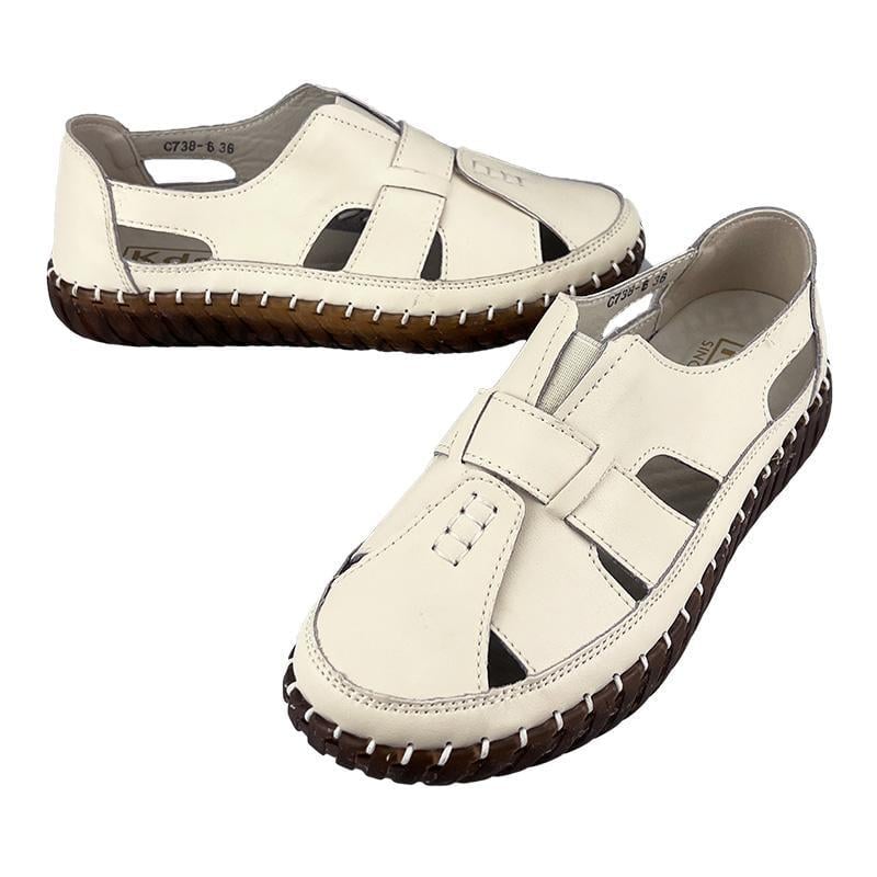 Мокасини жіночі шкіряні 10738-6 p. 36 23 см Бежевий - фото 2