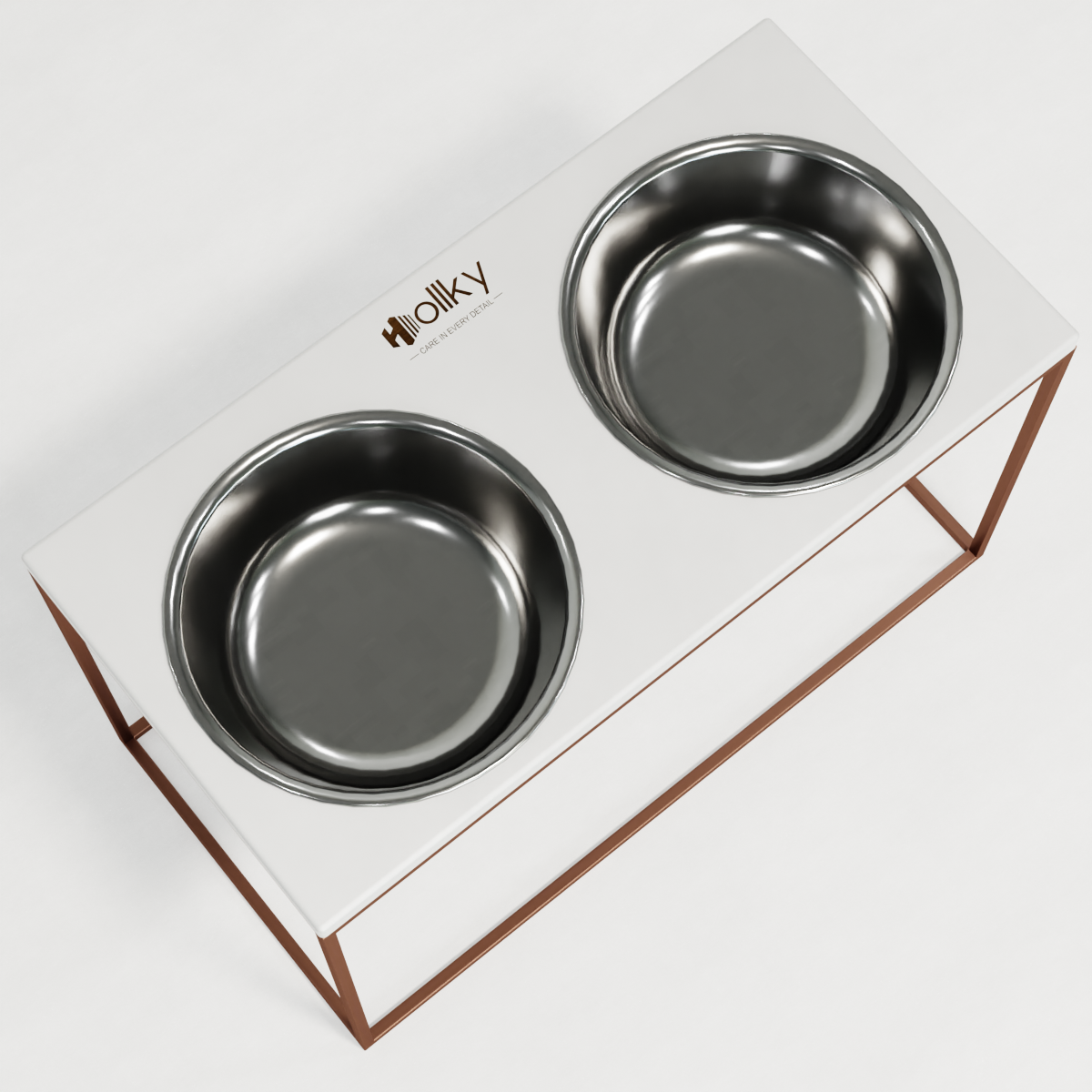 Миски на підставці для дуже великих собак Hollky Base XXL40 2х2,8 л (BXXL40-643240-GLWH) - фото 5