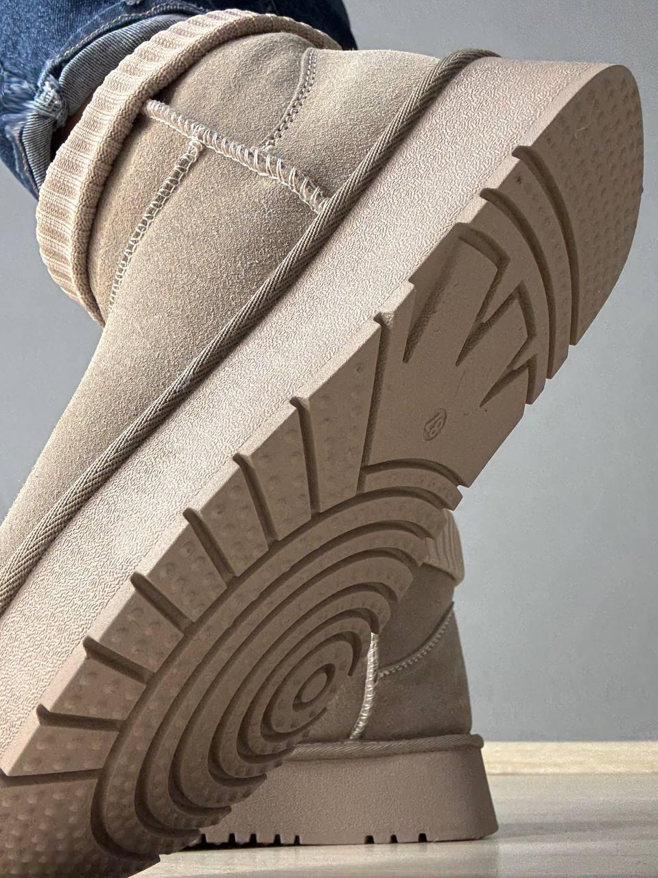 Угги женские Hengji 56-3 с манжетом носком на высокой подошве р. 40 Бежевый (5160) - фото 9