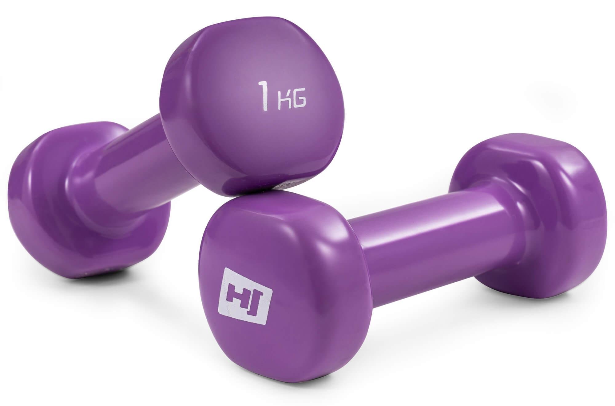 Набір гантелей Hop-Sport HS-V010DC 2х1 кг круглих вінілових Фіолетовий - фото 1 Набір гантелей Hop-Sport HS-V010DC 2х1 кг круглих вінілових Фіолетовий - фото 1
