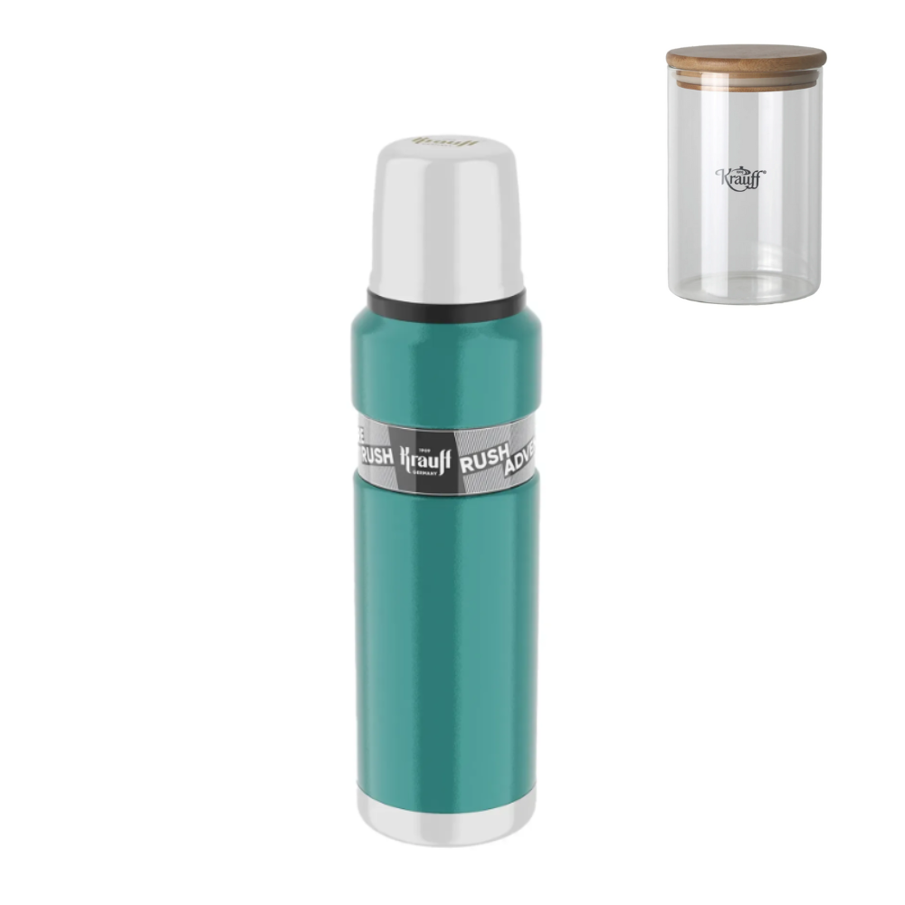 Термос Krauff Scout Skills 500 мл и емкость для сыпучих Krauff Grutze 800 мл (28406)