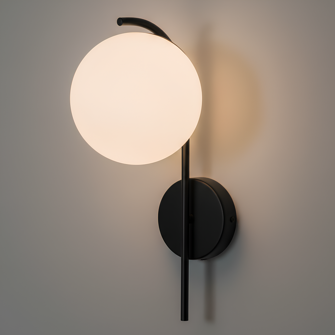 Бра Valeso с металлическим каркасом под одну лампу Е27 Черный (BD671-1 BK)