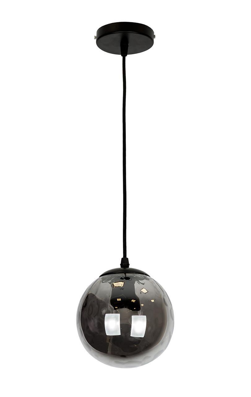 Cветильник подвесной Levistella 91631F-1 BK со стеклянным плафоном Черный (1887931575)