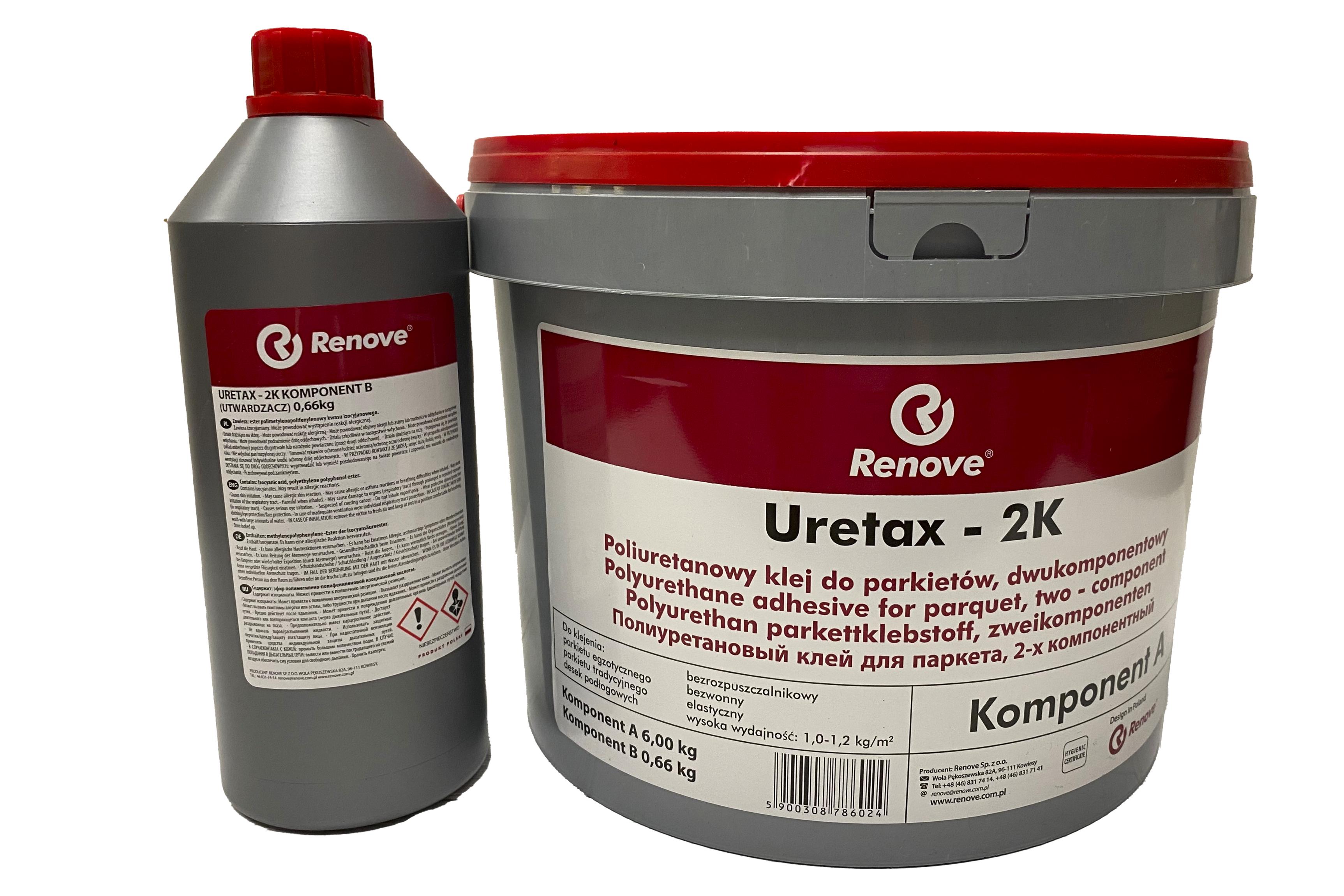 Клей для паркету Renove Uretax RE-001 2K поліуретановий 6,66 кг