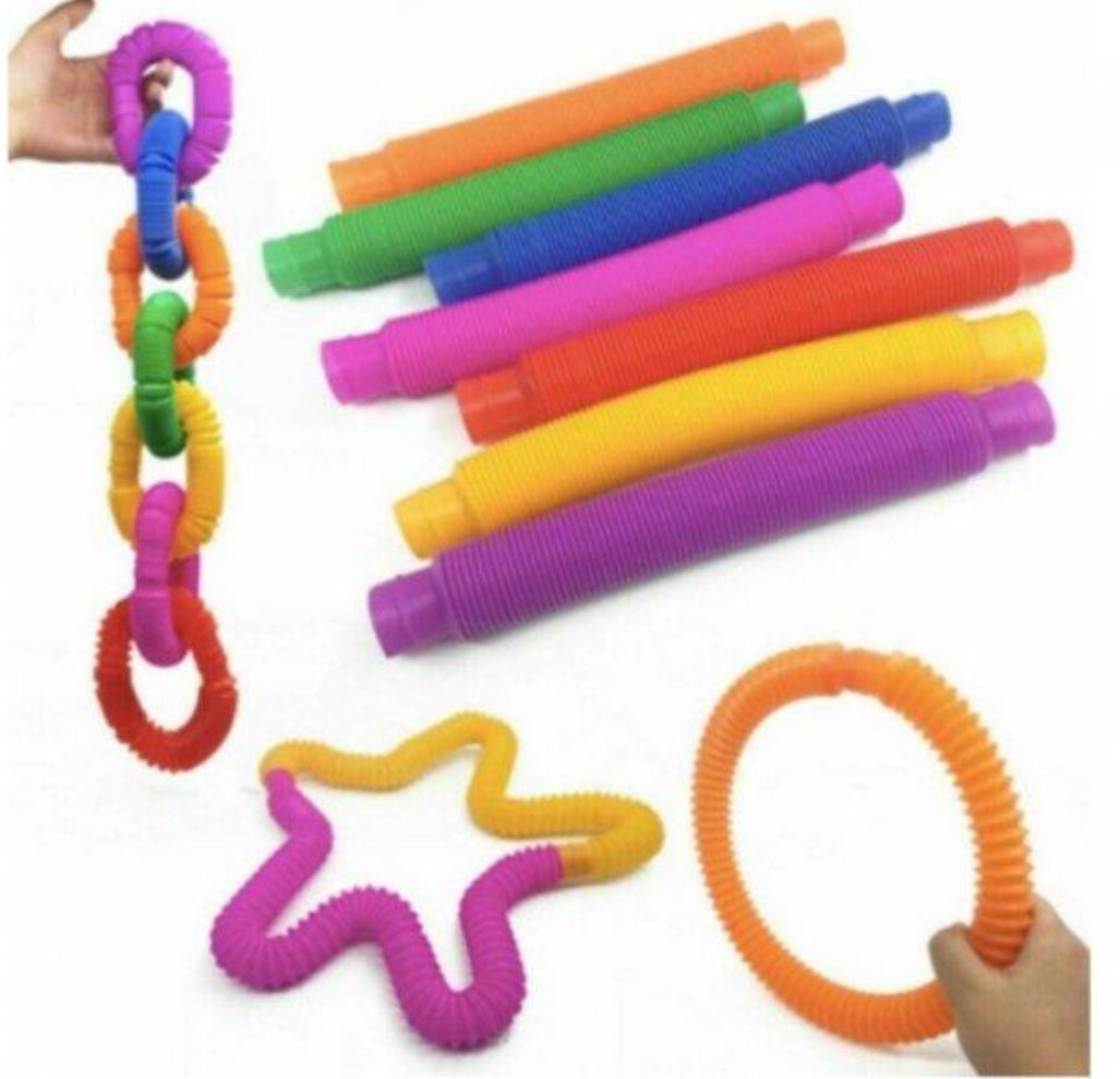 Игрушка развивающая UKC Pop гофрированные трубки растягивающиеся 20-75 см 12 шт. - фото 2 Игрушка развивающая UKC Pop гофрированные трубки растягивающиеся 20-75 см 12 шт. - фото 2
