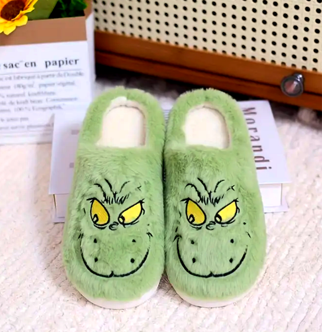 Домашние тапочки Гринч рождественские плюшевые р. 40 Зеленый (ГРч14) - фото 3 Домашние тапочки Гринч рождественские плюшевые р. 40 Зеленый (ГРч14) - фото 3