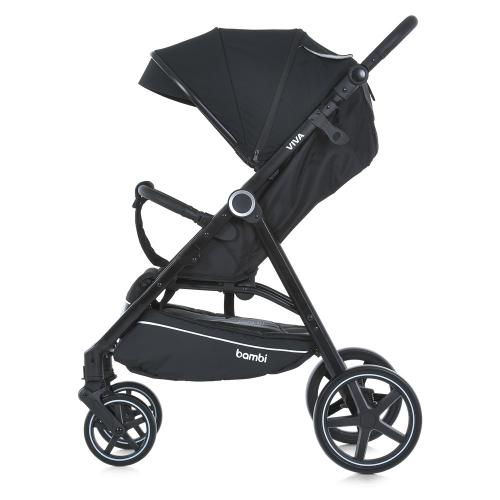 Коляска дитяча Bambi M 5723 VIVA Black (M 5723/90,78-2) - фото 3