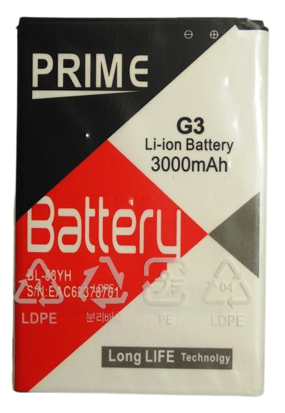 Акумуляторна батарея Prime для LG G3 BL-53YH 3000 mAh (000020911)