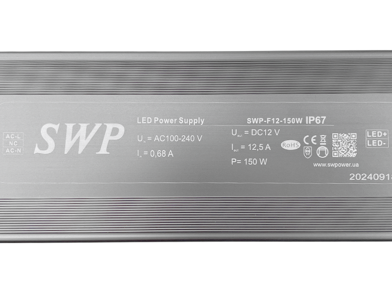 Блок живлення 150W IP67 12V герметичні стабілізовані за напругою (SWP-F12-150W) - фото 5 Блок живлення 150W IP67 12V герметичні стабілізовані за напругою (SWP-F12-150W) - фото 5