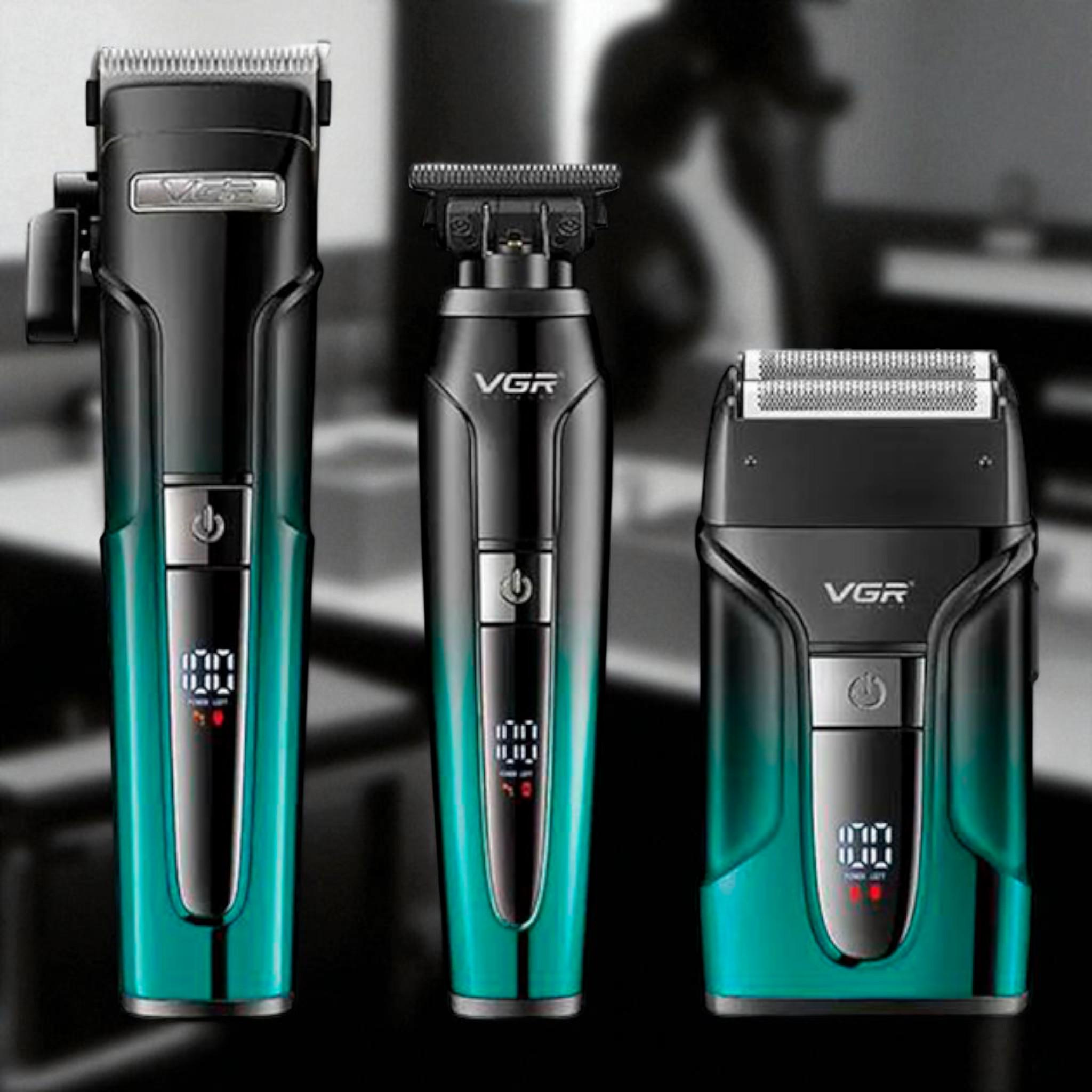 Набор VGR 3в1 V-694 Машинка для стрижки аккумуляторная clipper/триммер/электробритва Blue (E_V-694Blue) - фото 6 Набор VGR 3в1 V-694 Машинка для стрижки аккумуляторная clipper/триммер/электробритва Blue (E_V-694Blue) - фото 6