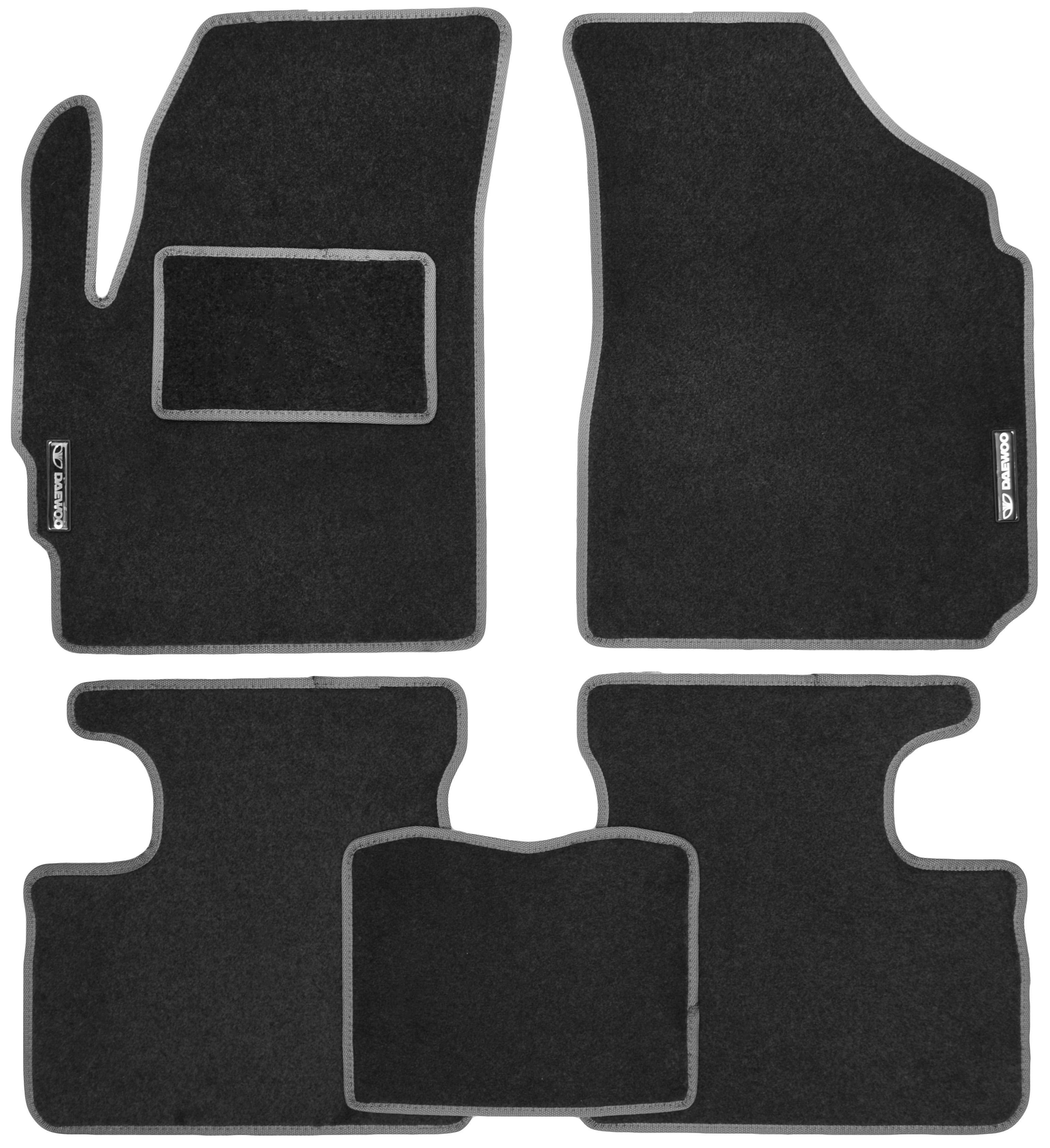 Коврики в салон для Daewoo Matiz 2001-2015 текстильные Серый