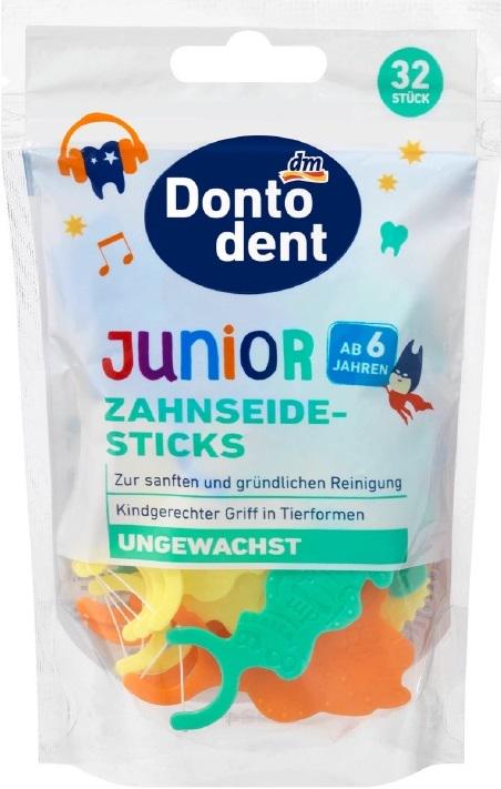 Зубные нити детские Dontodent Junior 6+ 32 шт. (16554)