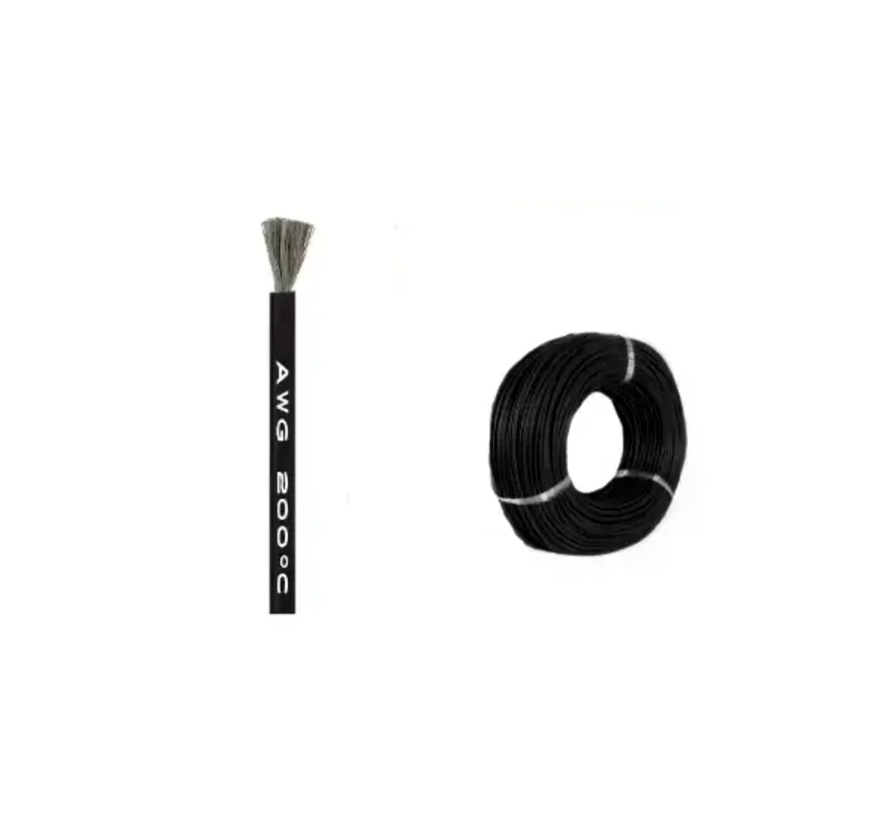 Кабель 5AWG провід мідь луджений в силіконовій ізоляції багатожильний 1 м 20 мм2 Чорний - фото 2