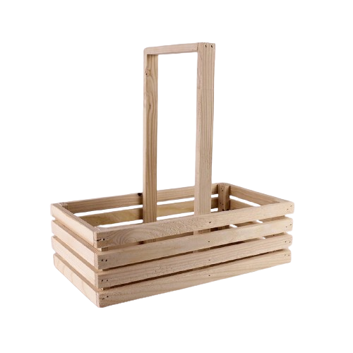 Корзина з планок з ручкою менша (2778)