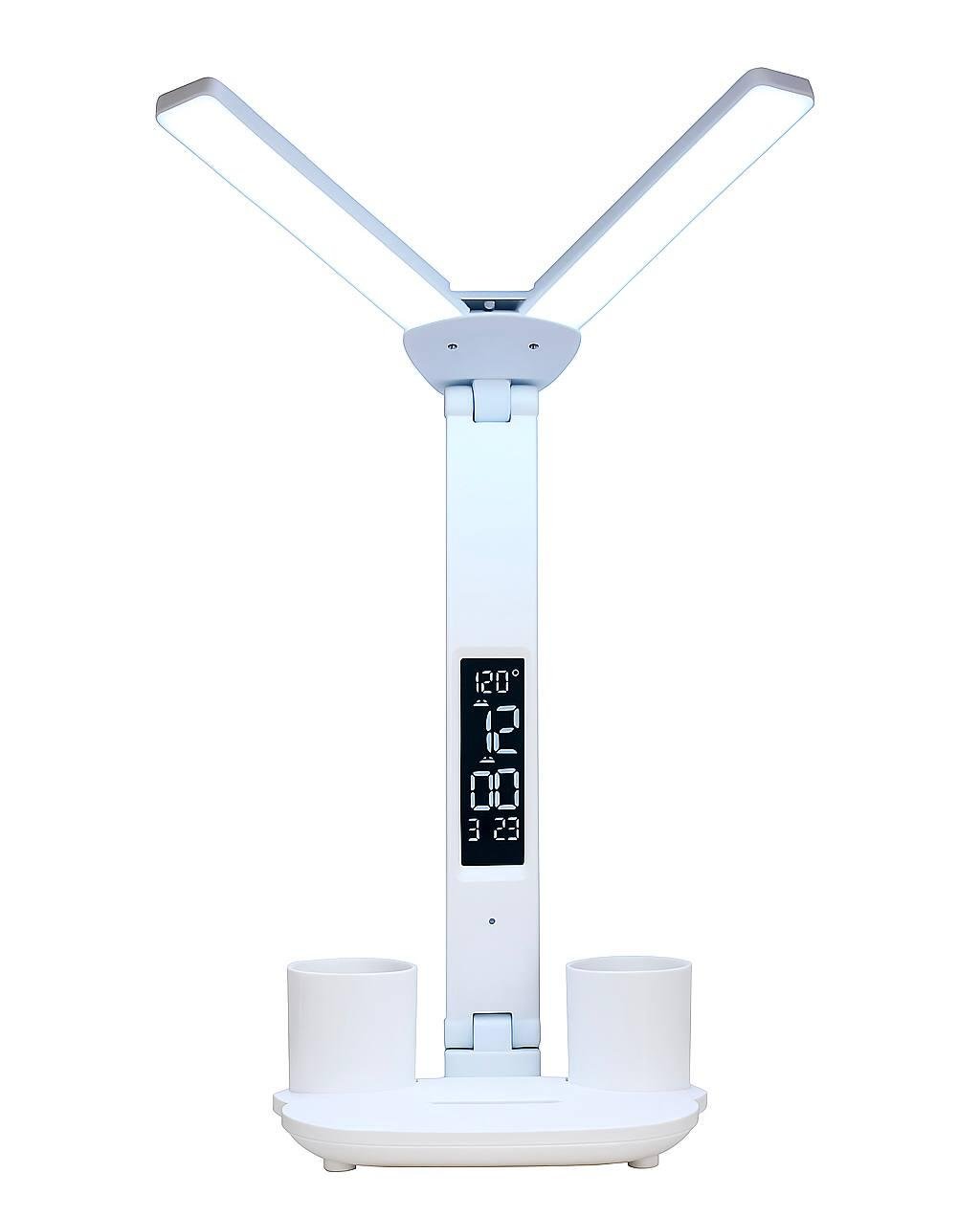 Настольная лампа сенсорная LED USB с дисплеем и встроенным аккумулятором