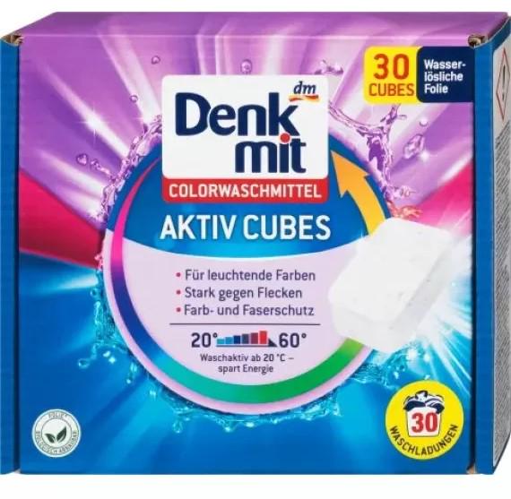 Таблетки для стирки цветных вещей d enkmit Aktiv Cubes 30 шт.