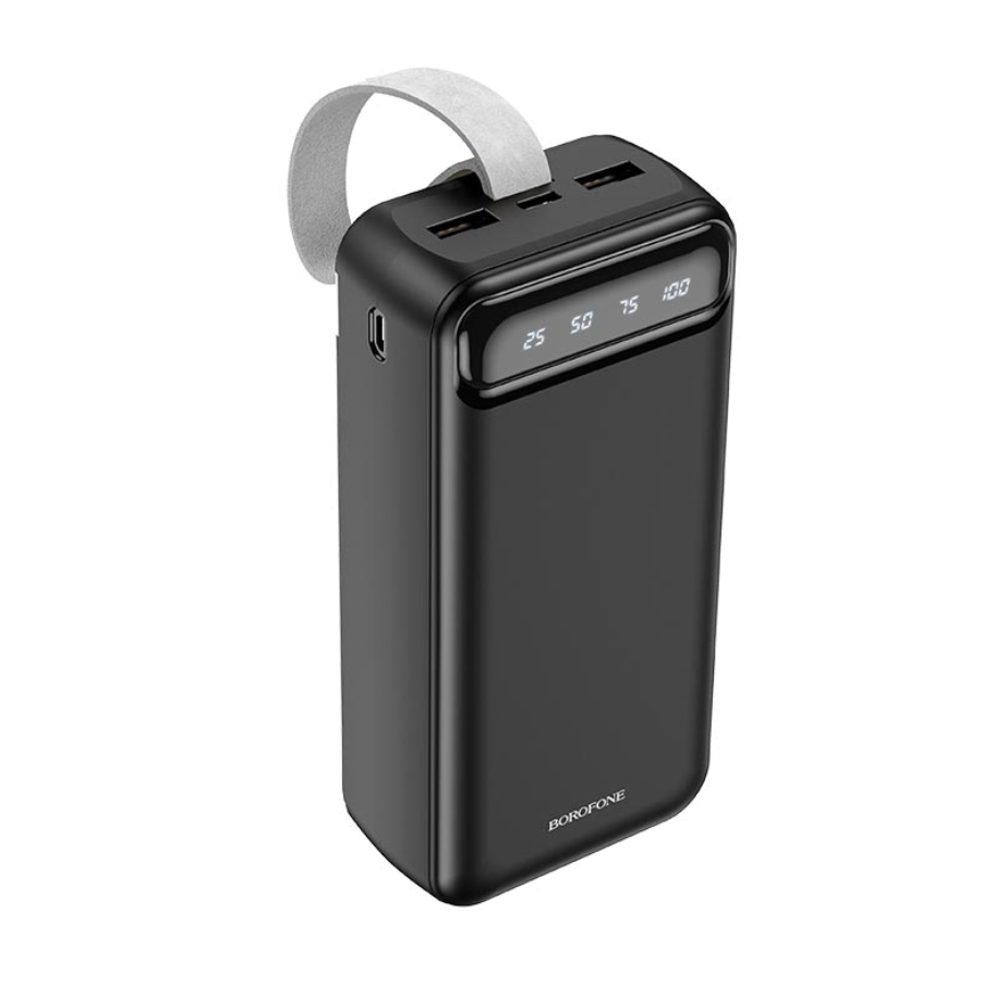 Повербанк Borofone BJ14B Freeway 2USB/Type-C, 2.1A із ліхтарем 30000 mAh Чорний