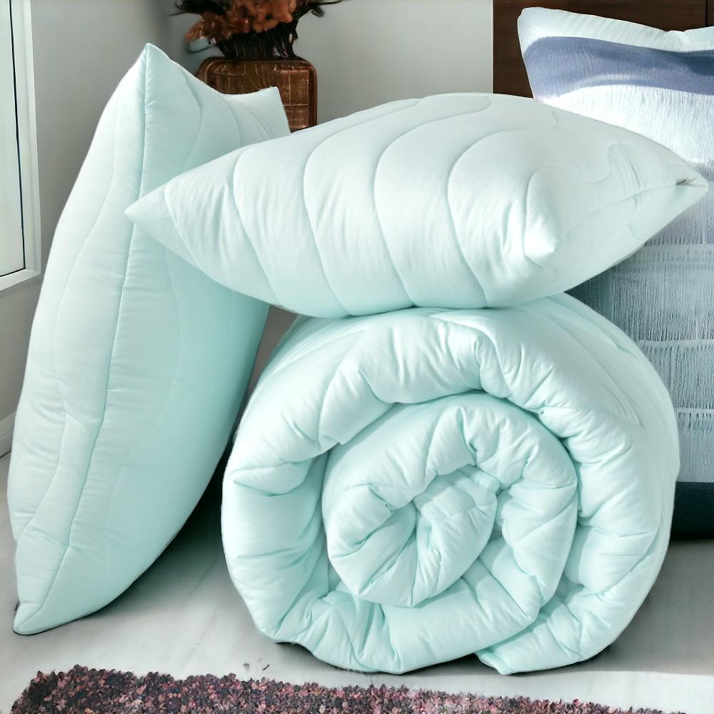 Ковдра IDEIA Tropical 200x220 см та 2 подушки 50x70 см М'ятний (8-32436*002)