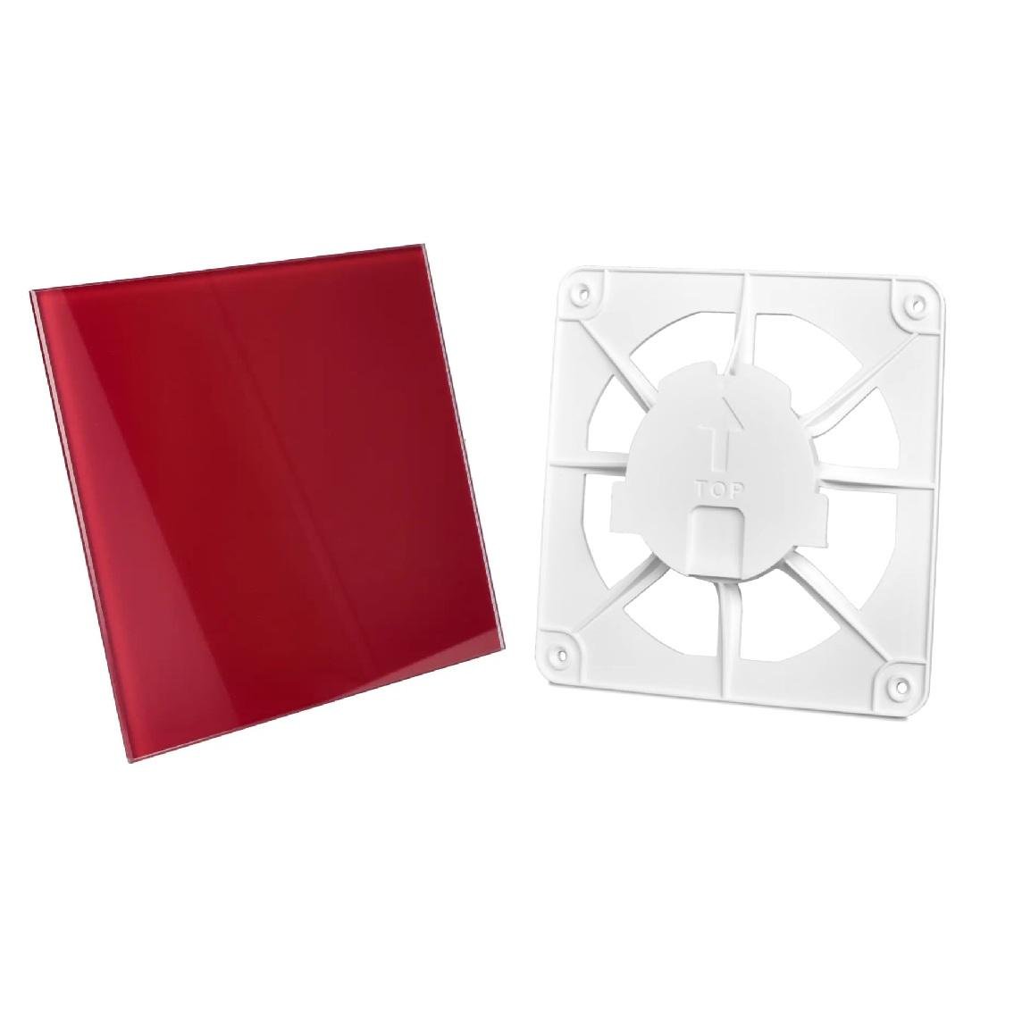 Вентиляционная решетка AirRoxy dRim grill и стеклянная панель Красный (02-300173)
