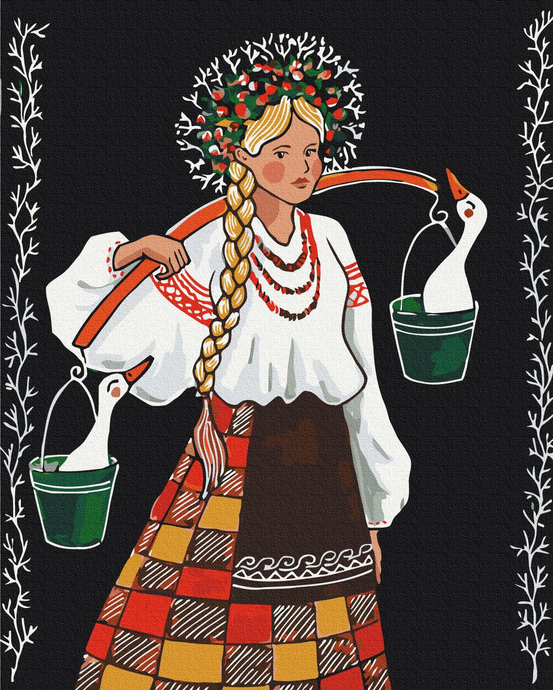 Картина за номерами Brushme Несе Аня гусей 40x50 см (BS54027)