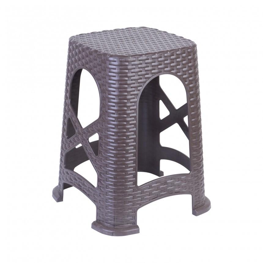 Табурет великий OZHAVAN PLASTIK Ротанг Коричневий (N-92)